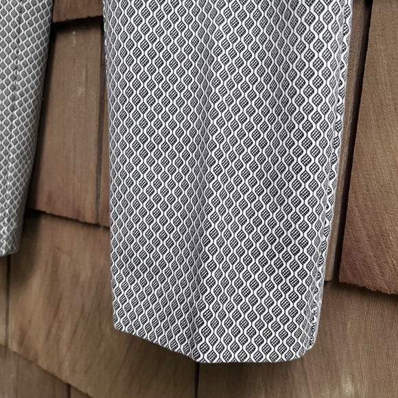 Geometric Black and White Jersey Tapered Trousers - Picture 7 of 9